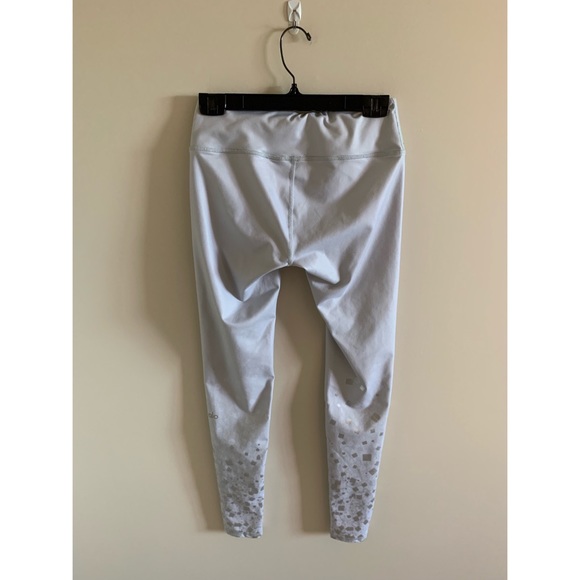ALO Yoga Light Blue/Grey and Silver Leggings Small - Picture 8 of 9